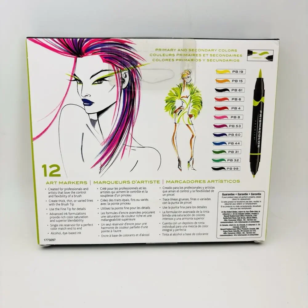 Prismacolor Premier Dual-Ended Art Markers, 12ct Many Colors. Great Condition.